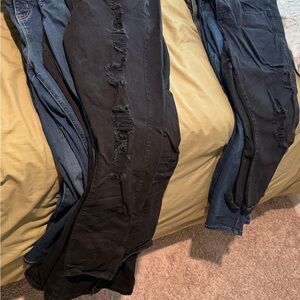 Torrid Black Distressed Skinny Jeans